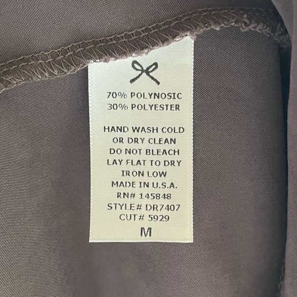 •Everly• Taupe Lace-Up Shift Dress - Size Medium - Picture 3 of 7